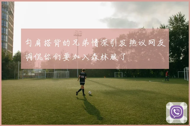 勾肩搭背的兄弟情深引发热议网友调侃你们要加入森林狼了